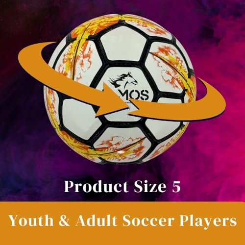 Almos Ultra Football – Size 5, 32-Panel Match & Training Ball with TPU Cover and Butyl Bladder for Indoor & Outdoor Play on Grass & Astro Turf, Youth & Adult Players - Image 4
