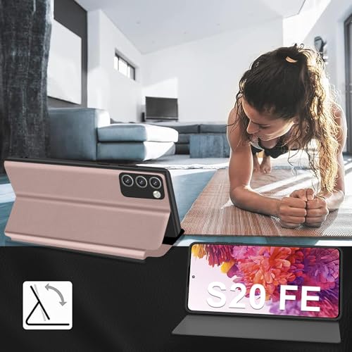 Étui à rabat pour Samsung Galaxy S20 FE antichoc 360 rose en TPU