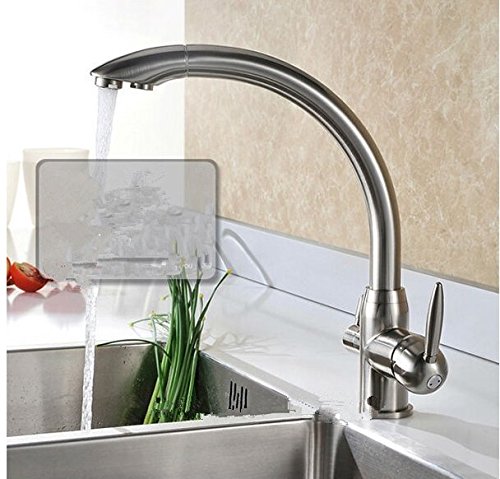 Robinet eau potable Gowe nickel brossé pour cuisine moderne