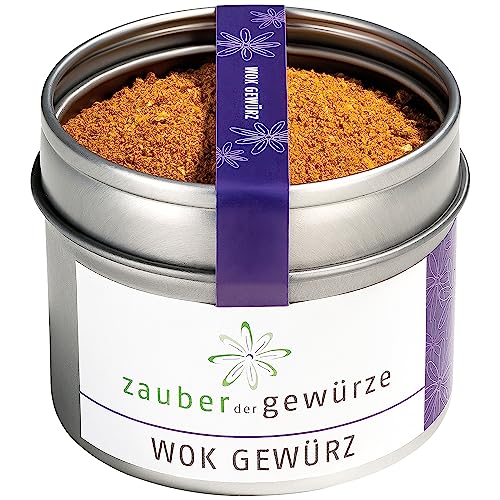 Zauber der Gewürze Asiatische Wok Gewürzmischung, Wok-Gewürz für Fleisch, Gemüse und Fisch aus Wok und Pfanne, chinesische Würzmischung für die asiatische Küche, ohne Zusatzstoffe, 55 g