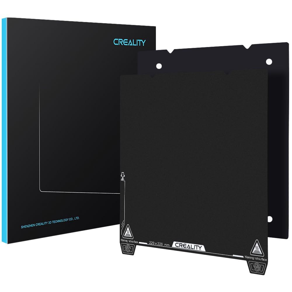 CrealityOfficial Ender 3 V3 SE Build Plate, Original 3D Printer Platform Kit 235x235mm Magnetic Flexible Spring Steel Texture Surface Print Bed for Ender 3/3 S1/3 Neo/3 V2 Neo/3 V3 KE CR 10 SE K1