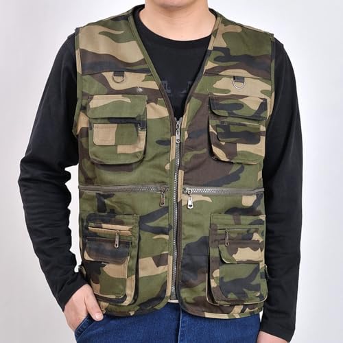 Mens Lightweight Breathable Outdoor Photo Vest Safari Travel Cargo Waistcoat with Multi-Pockets for Fishing2