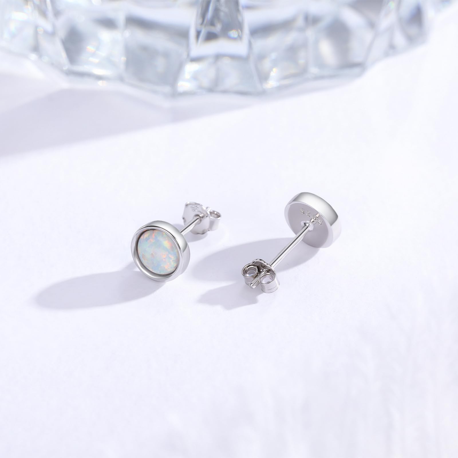 Damen Leuchtende Ohrstecker 925 Sterling Silber Stern Ohrringe Klein Nachtleuchtende Muttertags Weihnachts für Mädchen Frauen Kinder Mama Freundin Tochter