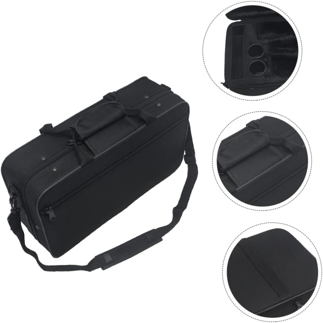 Garneck Shockproof Portable Clarinet Carrying Bag with Durable Shoulder Strap Reinforced Handles High Tensile Strength and Wear Resistance Lightweight Protector Case for Music Instrument
