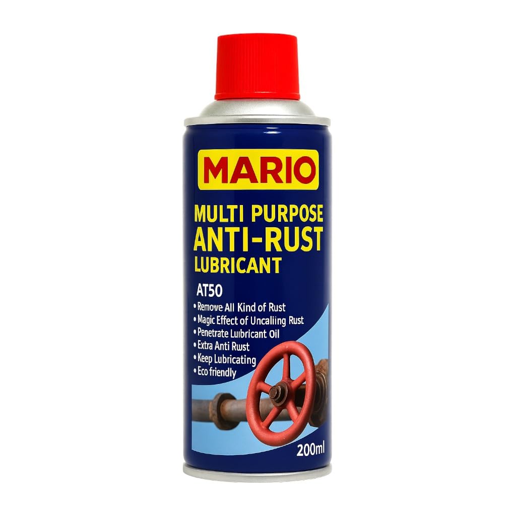 Mario AT-50, Multipurpose Spray, Lubricant, Rust Remover, Cleans Bike Chains, Squeak Noise Remover, Stain Remover, and Cleaning Agent 200ml-image-43