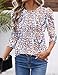 Ivicoer Womens Summer Tops 2025 Trendy Fashion Summer 2025 3/4 Length Sleeve Womens Tops Dressy Casual M