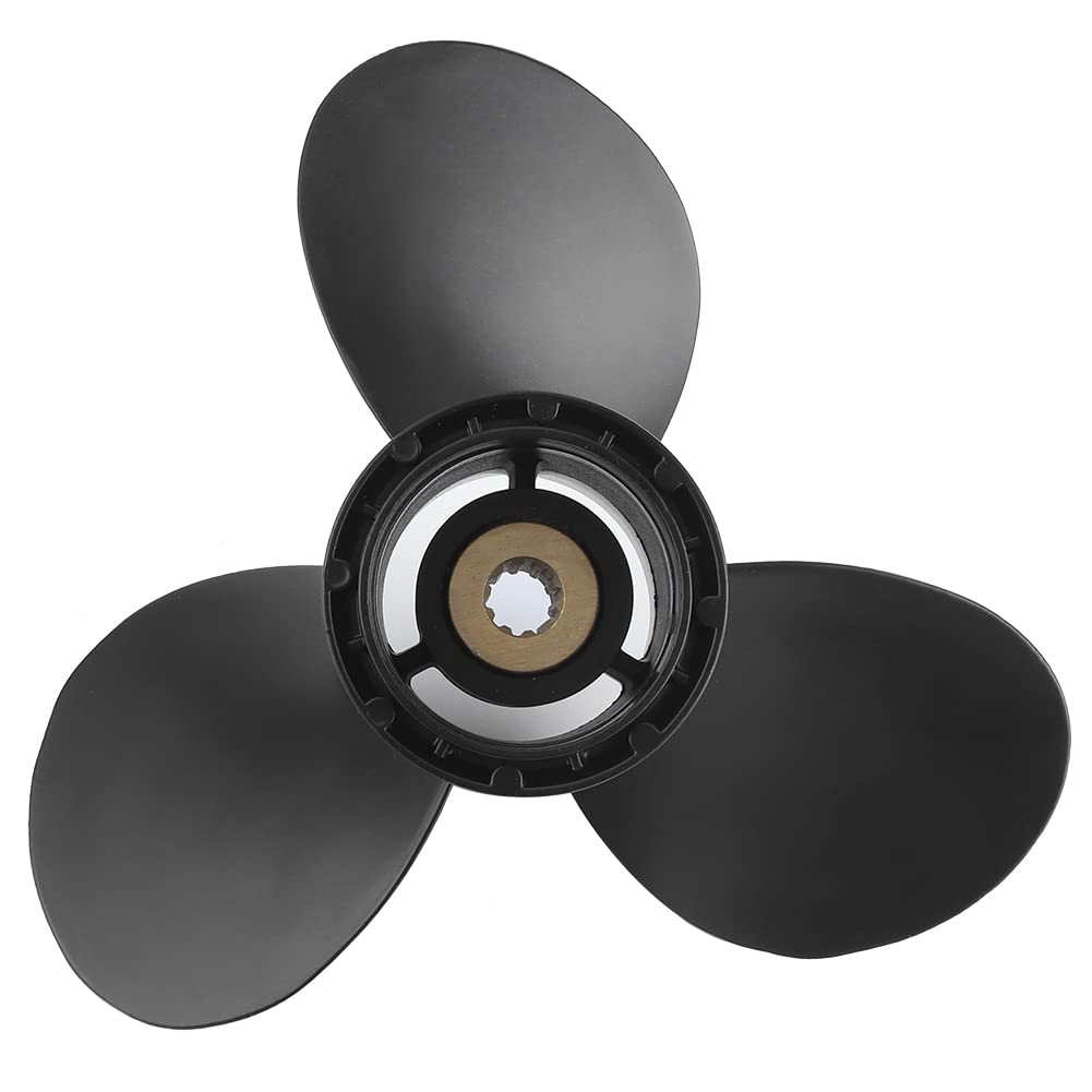 Cryfokt Robusta in Lega di Alluminio 9 1/4 X 11 3 Pale Adatte per Motori Fuoribordo di Ricambio per Appassionati di Fuoribordo