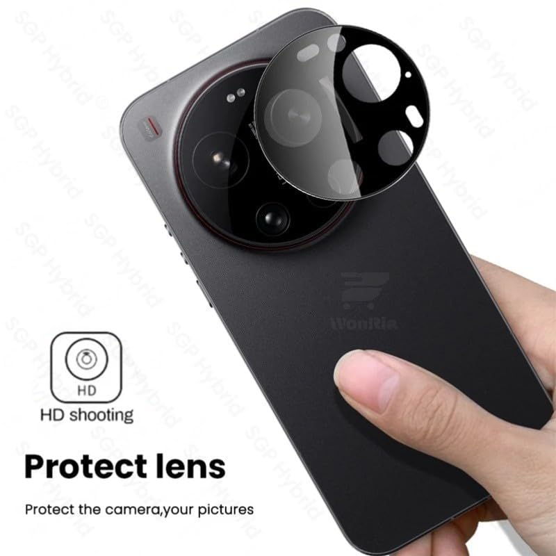 Image of Pack 1- Back Camera Glass Protector Compatible with Xiaomi Mi 17 Ultra 5G [3D Premium] Camera Glass Protector (Black)