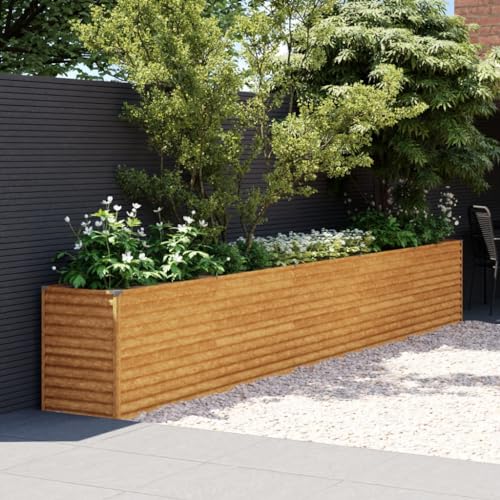 SECOLI Hochbeet Metall Oval Hochbeet Metall Grau Hochbeet Metall 507 x