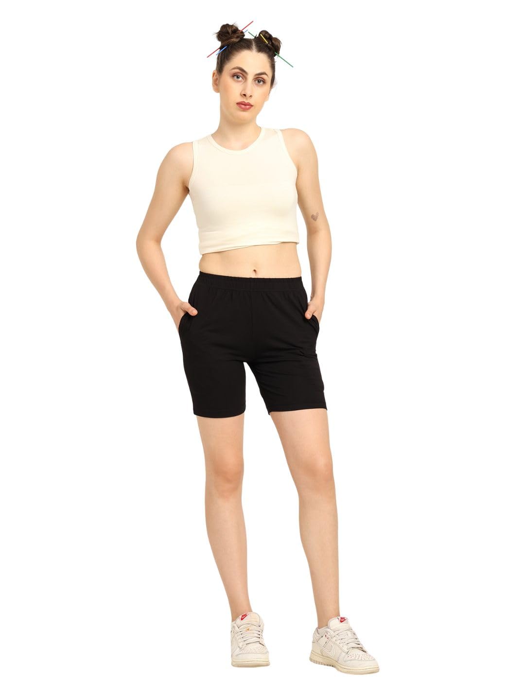 bamboology Bamboo Women Knee Shorts – Ultra Soft, Stretchy & Sweat-Resistant Comfort Wear-picture-23