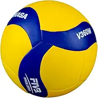 MIKASA V360W - Bola de Jogo de Vôlei Interno, Tamanho Oficial 8 Polegadas, Amarela