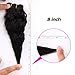 VIOLET Hair 8 Inch Brazilian Deep Curly Weave Hair Short Human Hair 6 Bundles With Closure 100% Unprocessed Human Hair Extensions Black Color Hair Bundles (curly 8 inch, 1B#)