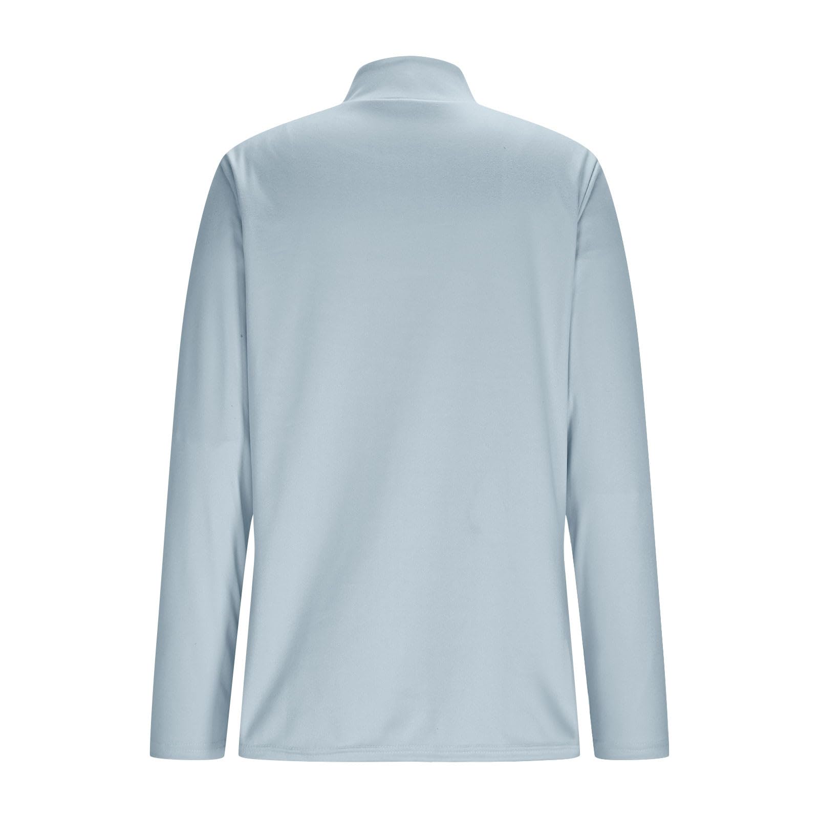 Camiseta Mujer Manga Larga Original Tops de Cuello Alto Primavera Otoño Color Sólido Sueltos Jersey T-Shirt Camisetas Basicas Pullover Deporte Fiesta Cómodo Casual Camisetas Interior Diario