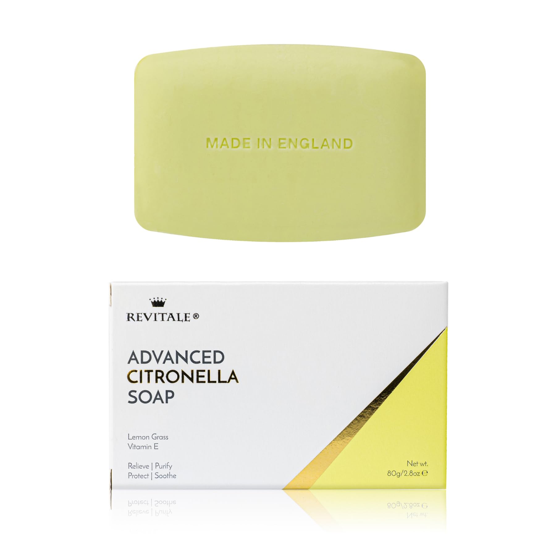 REVITALE Advanced Citronella & Lemongrass Soap – Purifying & Soothing Bar for Fresh, Protected Skin