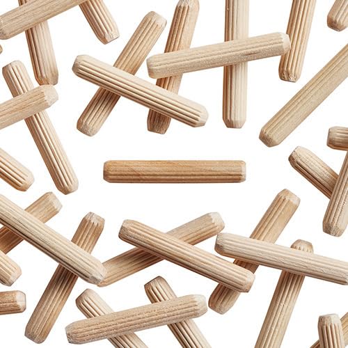WidgetCo 1/4" x 1-1/2" Wood Dowel Pins, Multi-Groove (Qty 250)