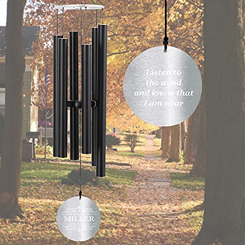 Image of ASTARIN Personalized 30 inch Bereavement Wind Chimes for Outside, Memorial Gift in Remembrance of a Loved One, Sympathy Gift for Loss of Mother Father Husband, Garden Patio Decor