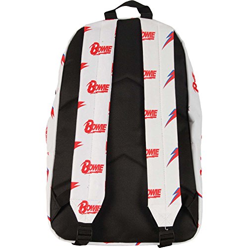 David Bowie Allover Print White Backpack Standard2
