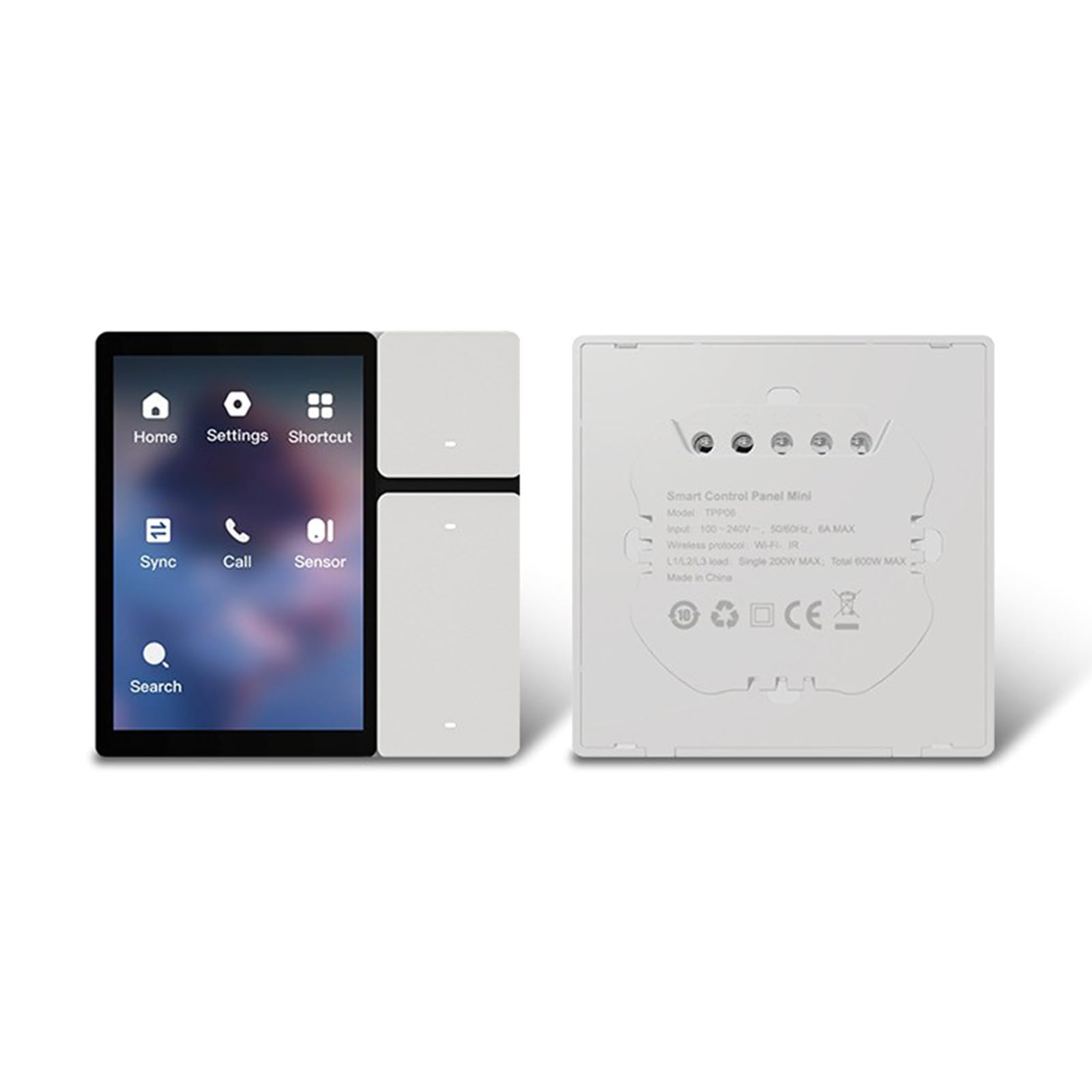 Panneau de contrôle intelligent 3,5 pouces Commutateurs muraux domotique Écran LCD Télécommande Hubs Centraux Panneau de commande ABS