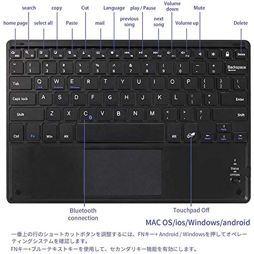 Amazon | Bluetooth キーボード 10～12インチ汎用 Windows/Android/iOS