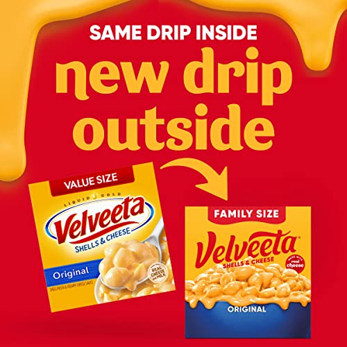 Image of Velveeta Shells & Cheese Original Shell Pasta & Cheese Sauce Value Size Meal (24 oz Box) (Pack of 2)