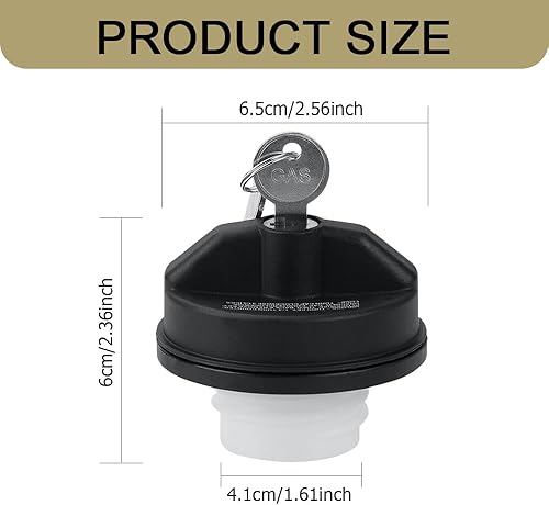 Miniatura 2 de Cerradura de tapa de gasolina, tapa de gas con llave para Toyota 4Runner Tacoma Honda CRV Tundra Acura Infiniti Nissan Buick Cadillac GMC Chevy,