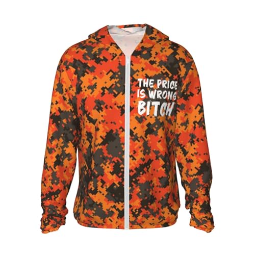 The Price is Wrong Bitch Men's Sun Protection Shirts with Zipper Women's Long Sleeve SPF Uv Shirt,