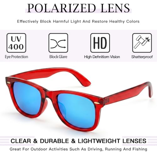 Image of SIPHEW Polarized Sunglasses for Women & Men - UV400 Mirrored Eyewear | Designer Unisex Fashion Sun Glasses w /Medium Fit,Suitable for Any Face Shape,Beach,Everyday Wear