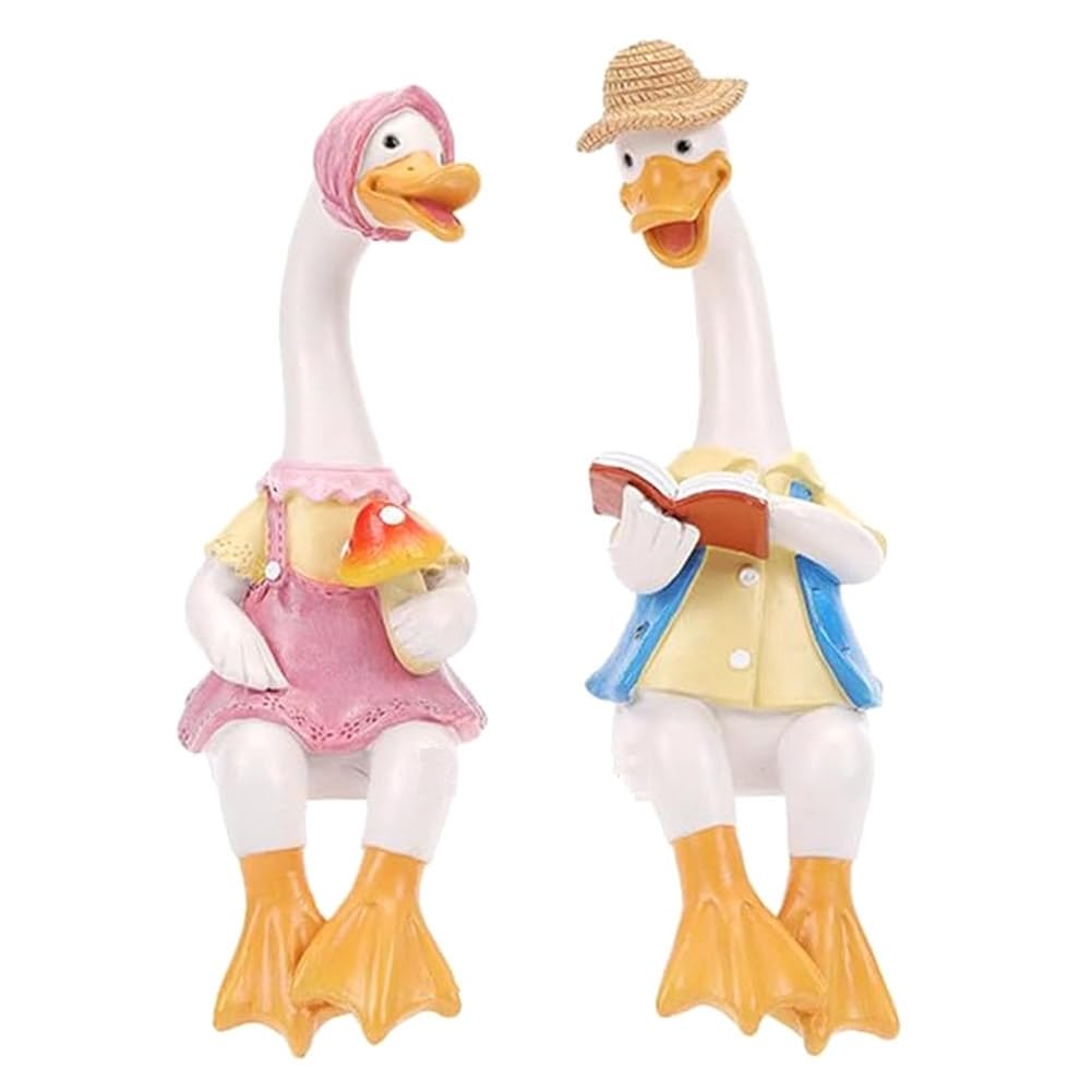 Statues de jardin canard en résine, le cadeau idéal pour crémaillère et anniversaire