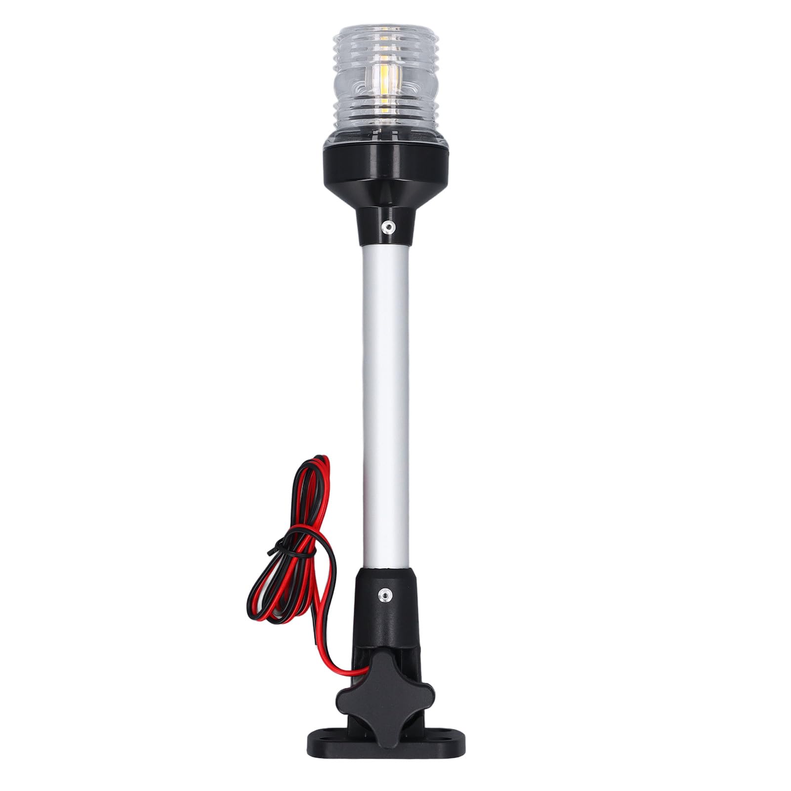 Yctze Luce di Poppa per Barca LED 12 Pollici Ripiegabile a 360 Gradi per Navigazione su Pontone, Pesca e Motoscafi - Impermeabile IP66, Alta visibilità 2NM, Struttura in Alluminio e PC, 12V‑24V
