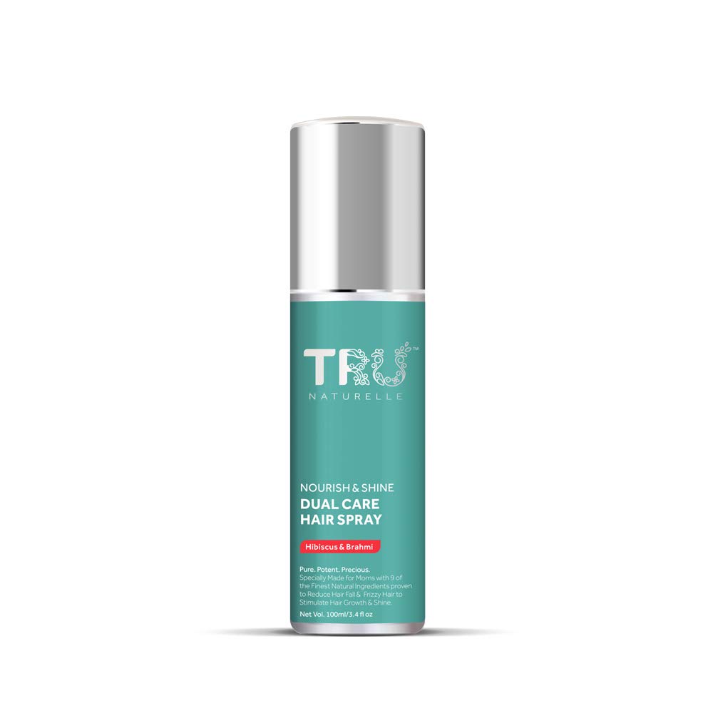 Tru Naturelle Nourish & Shine Dual Care Hair Spray with 17 Amino Acid Complex | Hair Spray For Women | Anti-Frizz Action with Hair Nourishment | 100ml