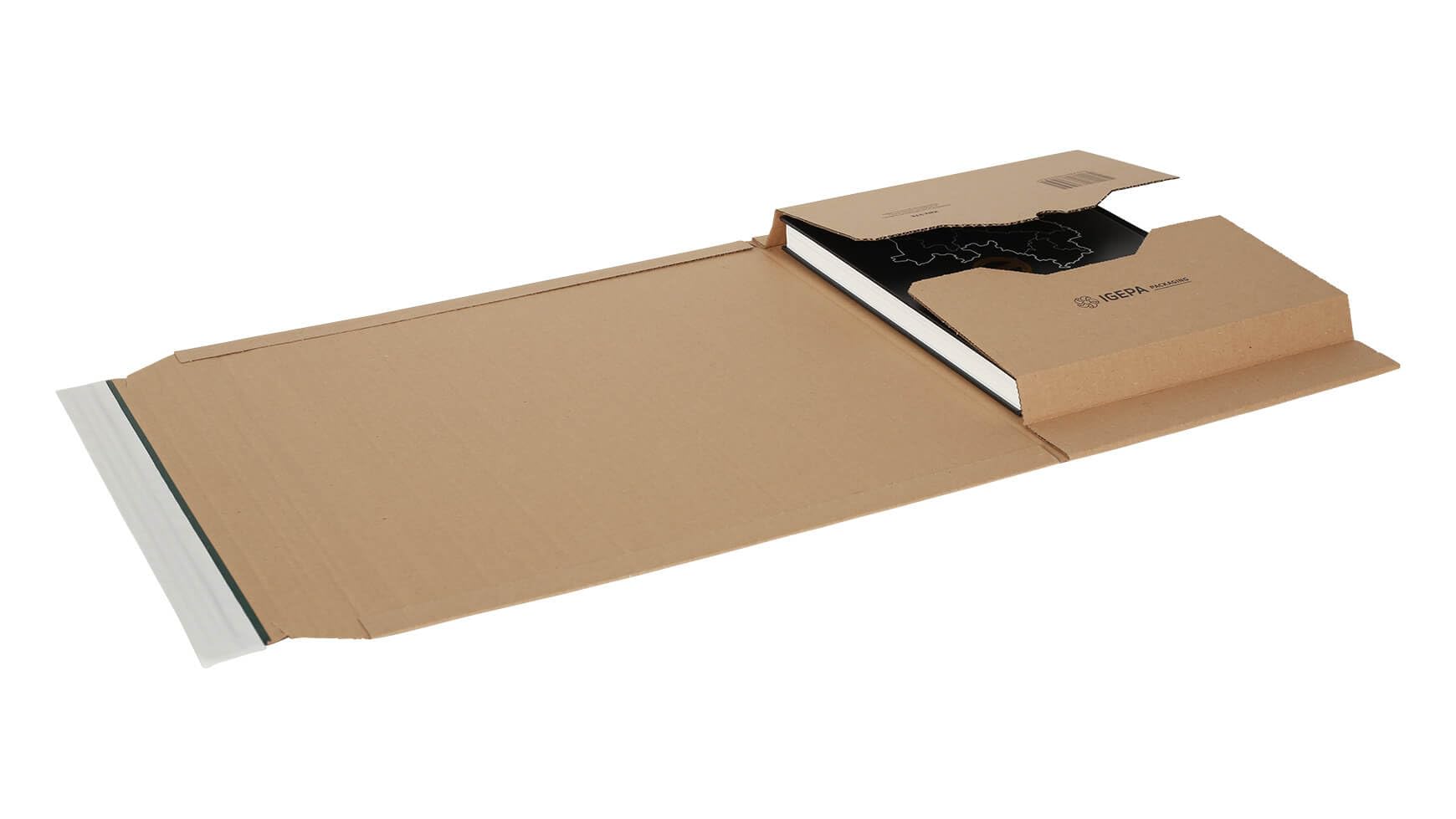 60x Buchverpackung 430 x 300 x 92 mm B4 Selbstklebestreifen Braun Wickelverpackung Universalverpackung