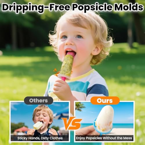 Image of Silicone Popsicle Kulfi Mold Set (6 Cavities) with Reusable Sticks | BPA Free | Ice Cream /Kulfi /Ice Candy Maker | Food Grade | Easy Release | Dishwasher Safe (Green)