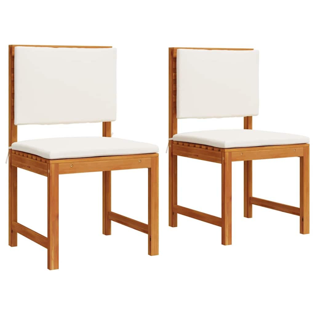Chaises de jardin de qualité en acacia massif et coussins haut de gamme pour extérieur