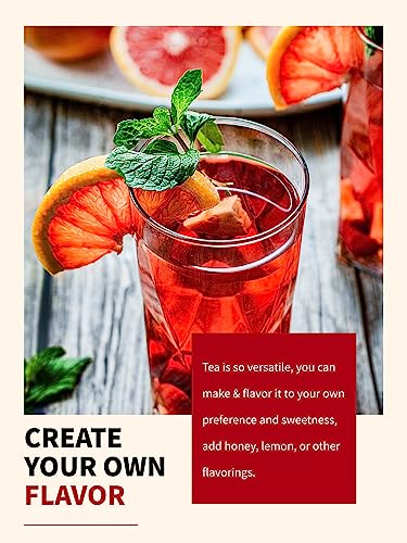 Image of TeeLux Hibiscus Tea Loose Leaf, Dried Hibiscus Flowers, Cut & Sifted, 16 oz | Natural Hibiscus Flower Herbal Tea (Flor de Jamaica), Tart & Refreshing Flavor, Gluten Free, Caffeine Free, Hot or Iced