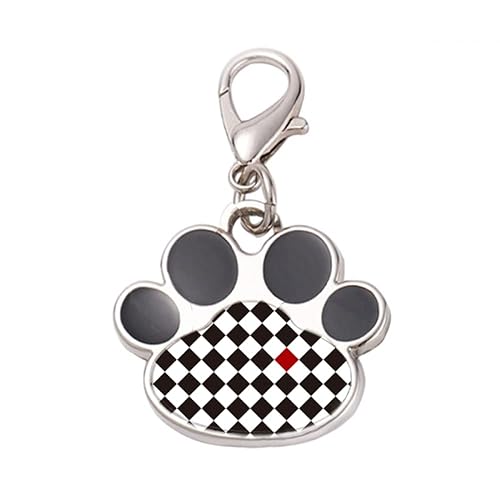DIYthinker?Rhombus Line Art Grain Illustration Pattern Pet Tag Keychain Dog Cat ID