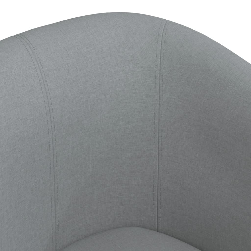 vidaXL Chaise Cabriolet avec Repose-Pied Gris Clair Tissu