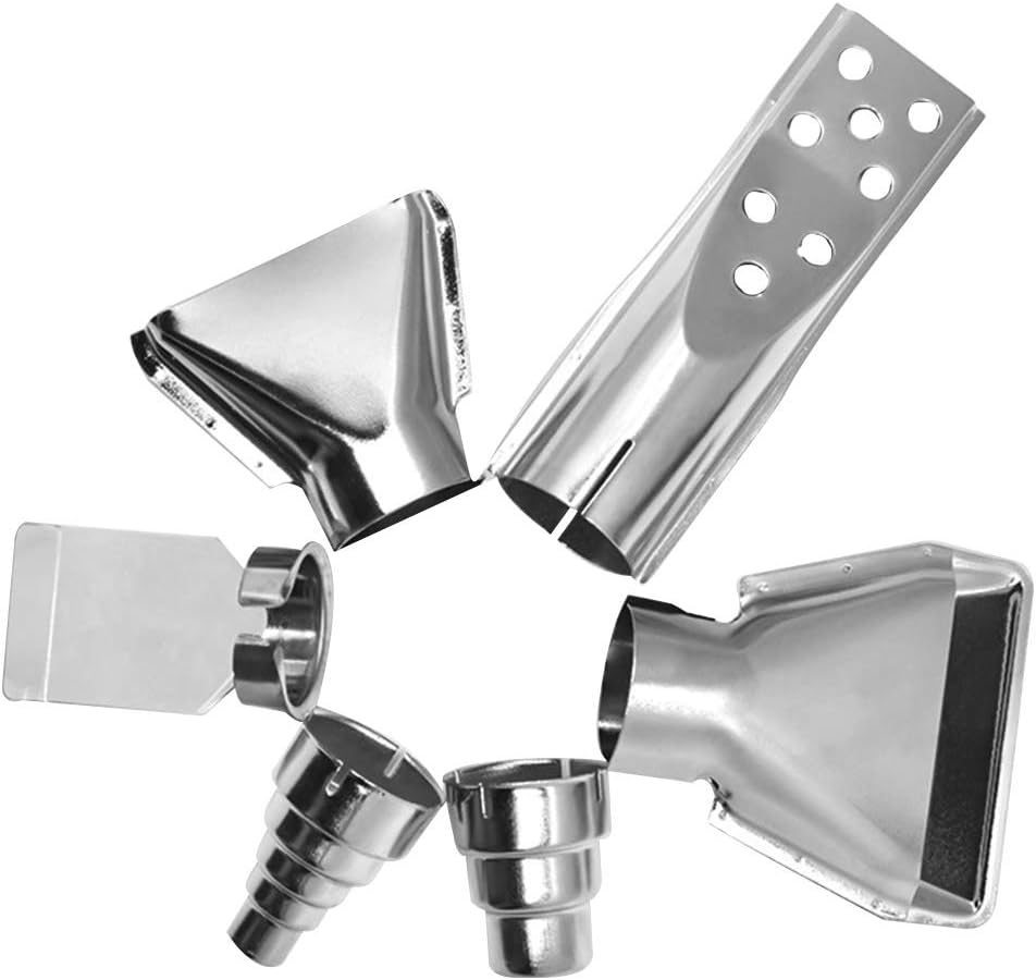 GEZICHTA 6pcs 33mm Stainless Steel Heat Gun Nozzles Kits for Hot Air