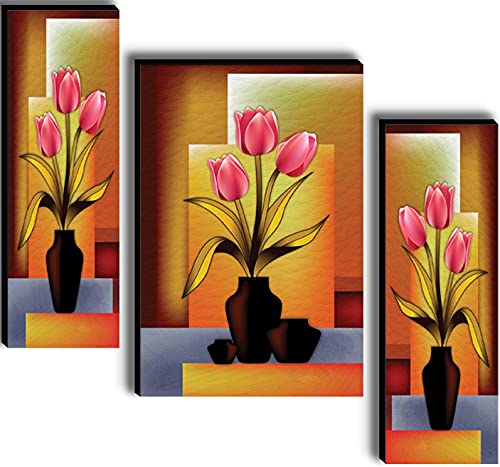 Tricity craft Set Of 3 Scenery 3d Framed Wall Paintings for Living Room Big Size, Bedroom, Home Decoration, Decor, Office (45X30 CM) rq58