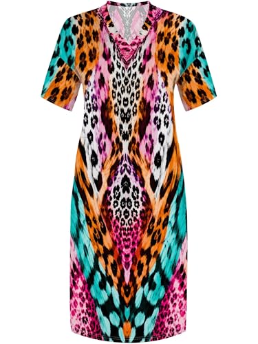 Image of PinkPatty Women's Oversize V Neck Short Sleeve Maxi Dress with Pockets
