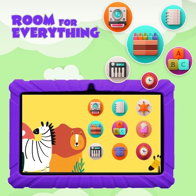 Contixo Kids Tablet V8, 7-inch HD, ages 3-7, Toddler Tablet with Camera, Parental Control - Android 10, 16GB, WiFi, Learning Tablet for Children with Teacher's Approved Apps and Kid-Proof Case, Purple 6 51t0tpFp2kL. AC
