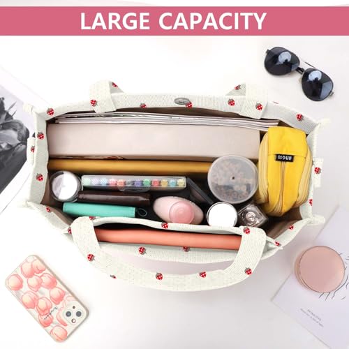 Image of Corduroy Tote Bag for Women Small Satchel Bag Mini Tote Bag Aesthetic Crossbody Handbag - School Work Travel Shopping