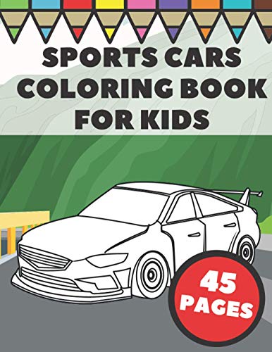 Sports Cars Coloring Book For Kids: Pages with Top Supercars, Turbo Racing and Cool Luxury Car Designs for Boys and Vehicles Lovers image 3