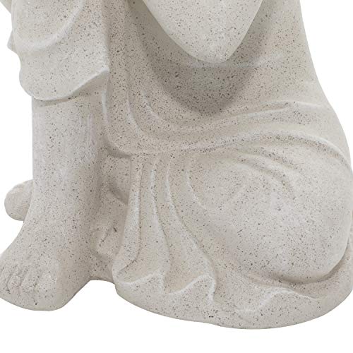 Deco 79 36744 Magnesium Oxide Buddha Decorative Garden Sculpture Indoor Outdoor Meditating Garden Statue thumb #5