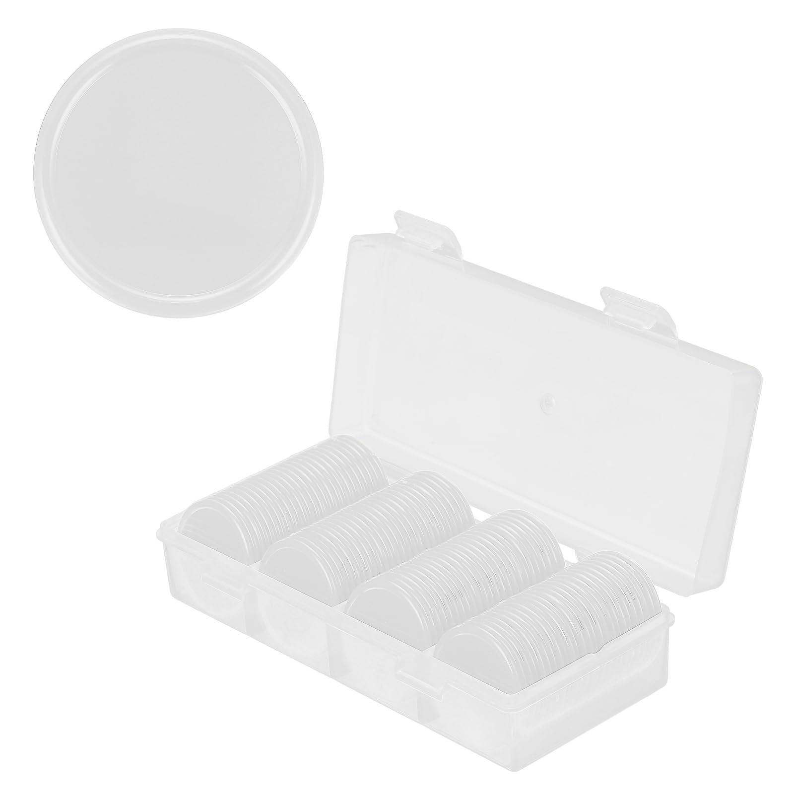 sourcing map 100Pcs Plastic Poker Chips, 31mm, White