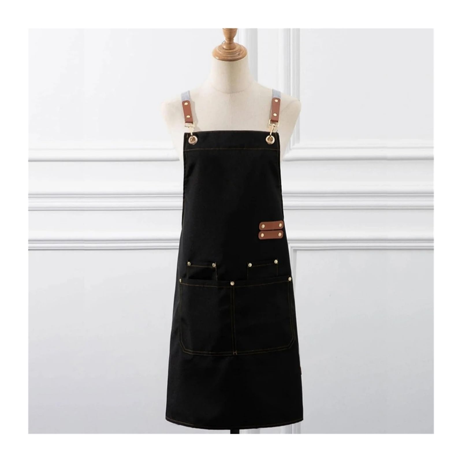 Tablier de cuisine étanche à l'huile avec grandes poches for ou bar café