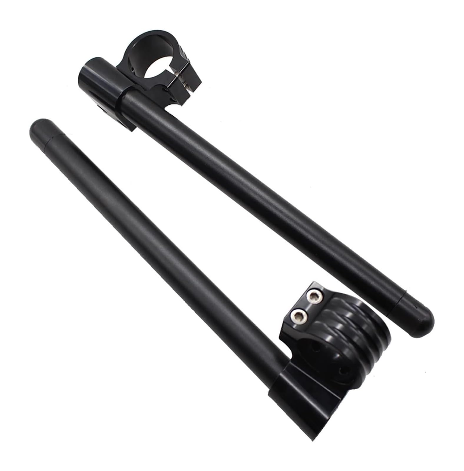 Alzas Manillar Motocicleta Manillar Elevador De Motocicleta Clip-Ons Barras De Manillar De Horquilla Clip Ons Manillar De Motocicleta Universal CNC De Aluminio(Riser Black 41mm)