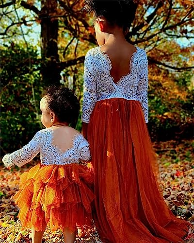 2Bunnies Girl Peony Lace Back A-Line Tiered Tutu Tulle Party Flower Girl Dress3