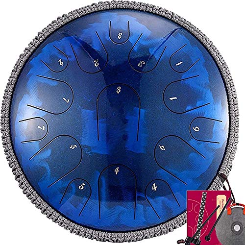 Steel Tongue Drum 13 pulgadas 15 notas con estuche y mazas miniatura 1
