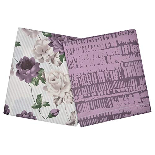 Image of Bombay Dyeing Coral Vine Plus Cotton Double Bedsheet with 2 Pillow Covers, Dust (DSN 05)
