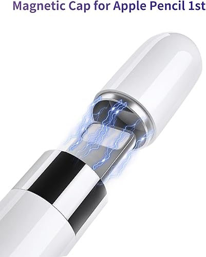 Miniatura 4 de Tapa magnética, adaptador de carga, punta de repuesto y soporte para tapa, compatible con Apple Pencil 1 generación